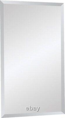 Mounted Wall Mirror, Large Silver