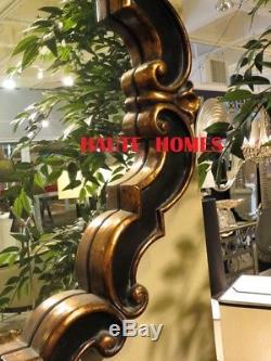 NEW DESIGNER FRENCH LARGE 39 ORNATE GOLD BLACK SCROLL Wall VANITY Mental Mirror