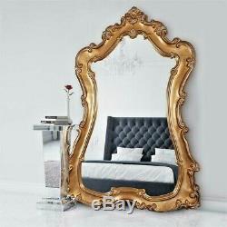NEW DESIGNER GRAND LARGE 89 ORNATE SCROLL GOLD LEAF BAROQUE WALL FLOOR Mirror