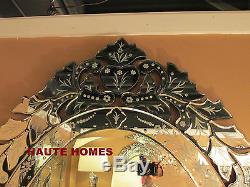 NEW DESIGNER LARGE 44.5 VICTORIAN Etched Bevel OVAL Vanity Wall VENETIAN Mirror