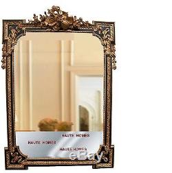 NEW FRENCH ESTATE ORNATE REGENCY LARGE 40 GOLD BLACK Wall VANITY Mirror