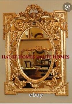 NEW FRENCH ORNATE REGENCY LARGE 36.5 GOLD Floral Wreath Wall VANITY Mirror