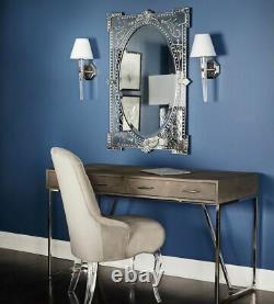 NEW Horchow LARGE French VENETIAN Mirror Wall Vanity Buffet Engraved