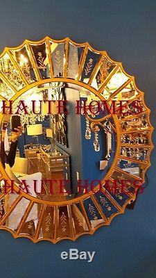 NEW LARGE 36 SUN BURST STAR BURST VENETIAN GOLD BEVEL WALL VANITY Mirror