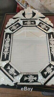 NEW Stunning LARGE 20inch VENETIAN ETCH ENGRAVE ORNATE FRAME Wall Vanity Mirror