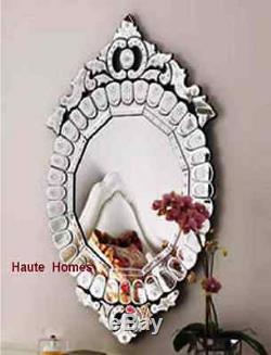 NEW Stunning LARGE 40 VENETIAN ETCH ENGRAVE FRAME Wall Vanity OVAL Mirror