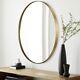 NEW West Elm XL Large Gold Framed Oval Vanity Wall Hanging Mirror 22 x 30