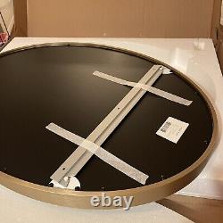 NEW West Elm XL Large Gold Framed Oval Vanity Wall Hanging Mirror 22 x 30