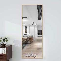Natsukage 59x20 Gold Full Length Mirror Large Floor Mirror with Stand Wall or