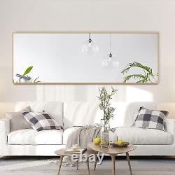 Natsukage 59x20 Gold Full Length Mirror Large Floor Mirror with Stand Wall or