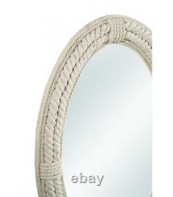 Nautical Coastal Oval Shape White Rope Mirror Home Decor Large Wall Mirror Gift