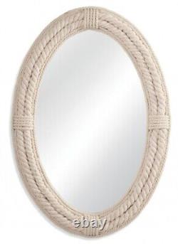 Nautical Coastal Oval Shape White Rope Mirror Home Decor Large Wall Mirror Gift