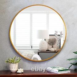 NeuType 36inch Round Mirror Circle Wall Mirror Metal Framed Wall Mirror Large