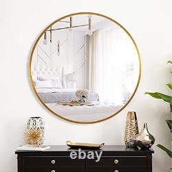NeuType 36inch Round Mirror Circle Wall Mirror Metal Framed Wall Mirror Large