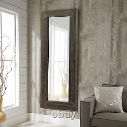 NeuType Rustic Full Length Mirror Vintage Wood Framed Dressing Mirror Large Wall