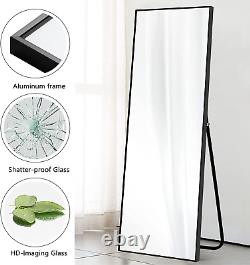 Neutype Full Length Mirror Standing Hanging or Leaning against Wall, Large, Rect