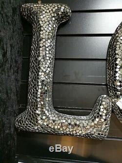 New, BLING, Mirrored Mosaic, Large LOVE Letters, Wall Hanging, Statement Piece