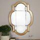 New Large 41 Aged Gold Leaf Antiqued Mirrors Vintage Modern Wall Mirror Art