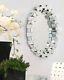 New Large 41 Modern Thick Cube Mirror Frame Wall Round Vanity Mirror