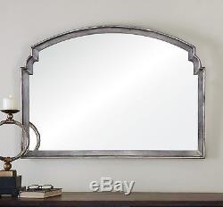 New Large 42 Aged Silver Leaf Wall Vanity Mirror Vintage Contemporary Style