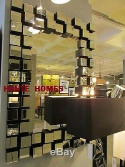 New Large 42 Modern Cubic Frame Venetian Wall Vanity Mirror Chic