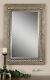 New Large 49 Burnished Silver Metal Beveled Wall Vanity Mirror Rustic Spanish