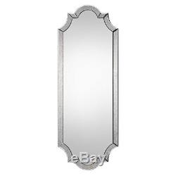 New Large 64 Wall Mirror Beveled Antiqued Mirror Frame Vintage Modern Uttermost
