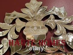 New Large Luxury 43 Ornate Bevel Etch Venetian Engrave Buffet Wall Mirror