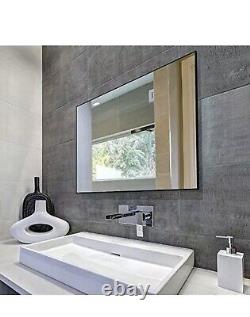 Nitin Large Modern Wall Mirror Rectangle Wall Mounted Mirror Hangs Horizontal