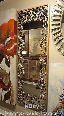 Ornate Baroque FULL LENGTH Gold Scroll Wall Mirror Extra Large Long Dressing
