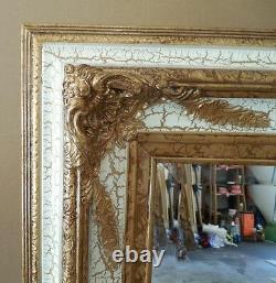 Ornate Solid Wood 21x24 Rectangle Beveled Framed Wall Mirror