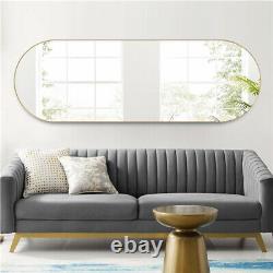Oval Full Length Floor Mirror Wall-mounted Hanging Leaning Bedroom Living Room