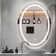 Oval LED Bathroom Mirror Antifog Wall Vanity Illuminated Mirror Dimmable Touch