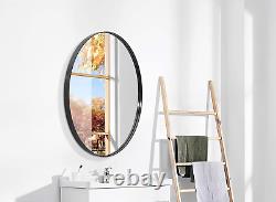 Oval Wall Mirror for Bathroom 24X36 Large Modern Black Bathroom Mirror with Me