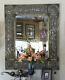 Oversize 60 ANTIQUE Embossed METAL Extra Large Wall Mirror Leaner Neiman Marcus