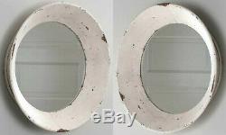 PAIR of 2 Large Primitive Farmhouse 16 in Round Dutch Wall Mirrors Special Sale