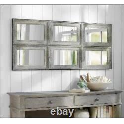 Pottery Barn Aiden Large Paneled Wall Mirror