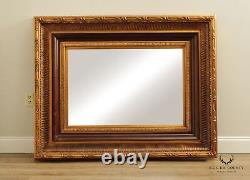 Quality Carved Gold Framed Large Beveled Wall Mirror