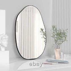 RACHMADES 33.5×20.5 inches Irregular Wall Mirror Asymmetrical Mirror Large Va