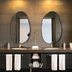 RACHMADES 33.5×20.5 inches Irregular Wall Mirror Asymmetrical Mirror Large Va