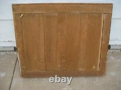 Rare May Large Square 33 1/8 x 27 1/4 Beveled Wall Mirror Antique Wood Frame