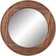 Reclaimed Wood Large round Wall Accent Mirror Brown 31.5X31.5