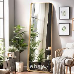 Rectangle Mirror Full Length 21 X 64 Large Floor Mirror Gold Metal Frame Wall