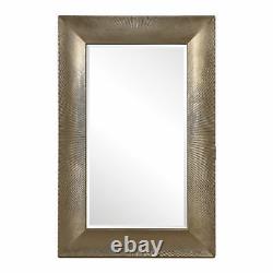 Ribbed Champagne Oversize 60 Wall Mirror Silver Gold Textured Classic Large