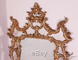 Rococo Style Large Gilt Carved Wall Mirror