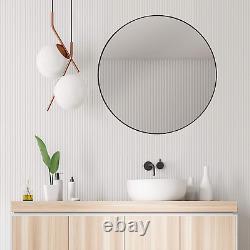 Round Framed Wall Hanging Mirror Vanity Mirror Large Circle Metal Mirror for De
