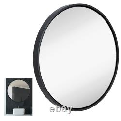 Round Framed Wall Mirror 32 Black Circle Frame Mirror Large Modern Antiqued