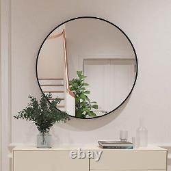 Round Mirror Circle Mirror Metal Framed Wall Mirror Large Vanity Hanging Decorat