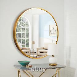 Round Mirror Circle Mirror Metal Framed Wall Mirror Large Vanity Hanging Decorat