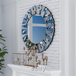Round Mirror Wall Decor Large Venetian Accent Mirror Living Room Bedroom Foyer